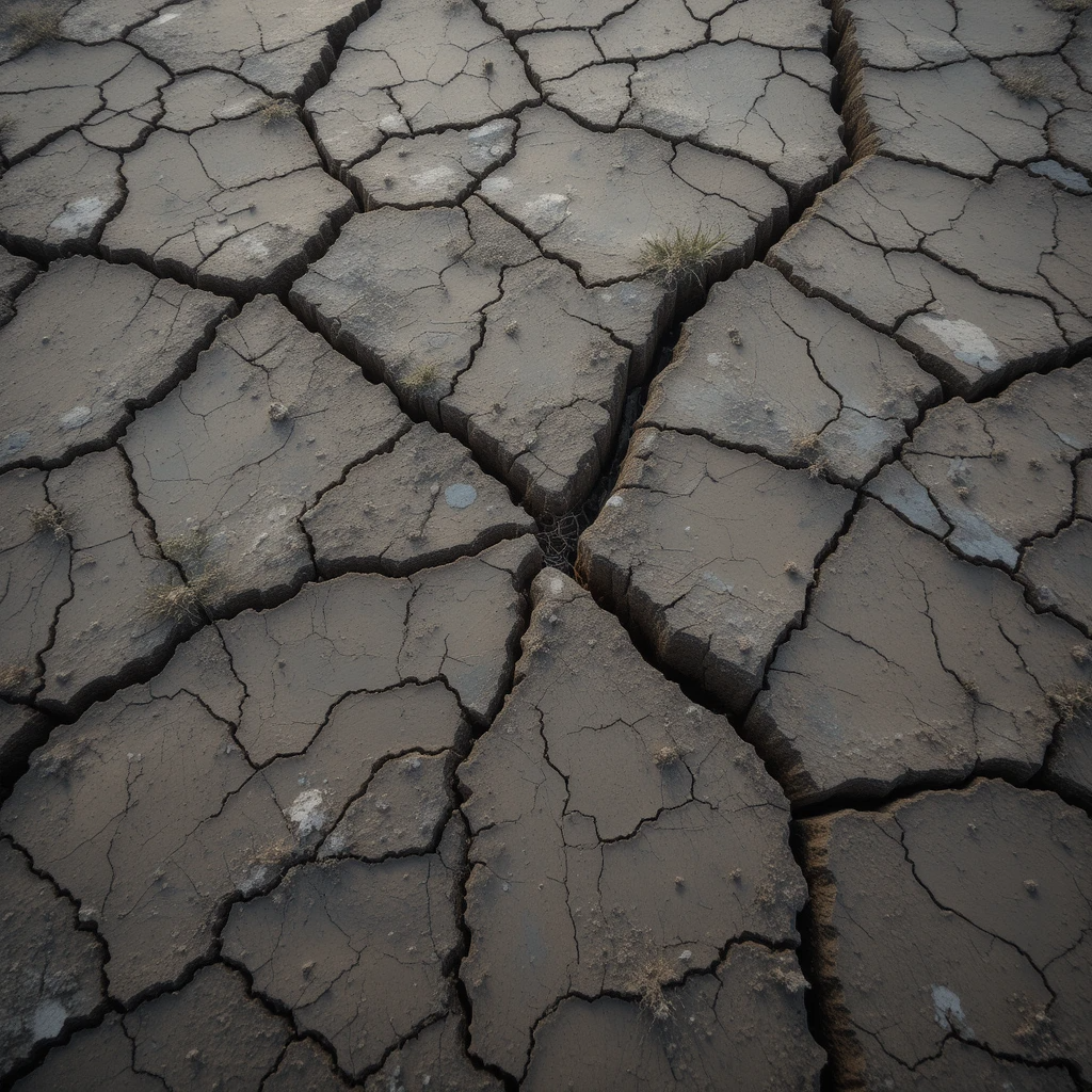 A stylized image, 4K resolution, depicting a vibrant, blooming flower rising from cracked earth.  The flower represents healing and renewed life. The cracked earth symbolizes the challenges of long-term illness. The lighting is soft, with warm golden hues and cool blue undertones. The color palette is earthy and natural, with bright bursts of color from the flower. The camera angle is close-up, focusing on the detail of the flower. The texture details should be highly realistic. The environment is minimalistic, with focus on the flower. Style references include symbolic botanical art and nature photography. The image must visually communicate hope and resilience.